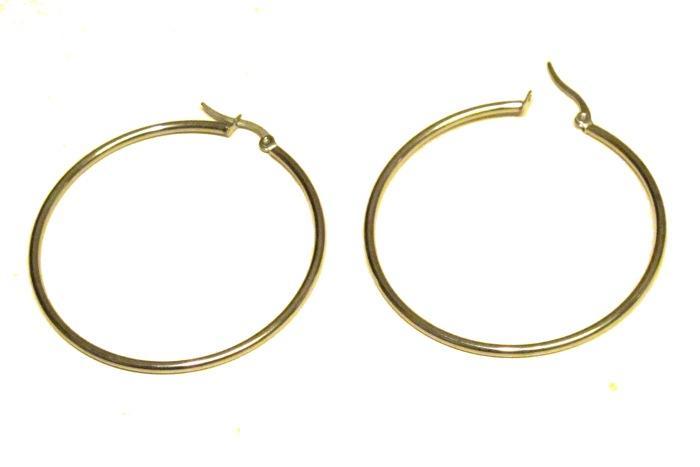 Stora ringörhängen - silverfärgade –  produktbild – Hiprock