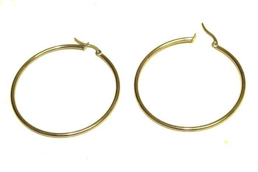 Stora ringörhängen - silverfärgade –  produktbild – Hiprock