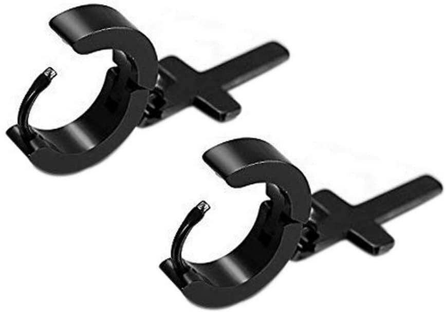 Svarta Kors örhängen ring –  produktbild – Hiprock