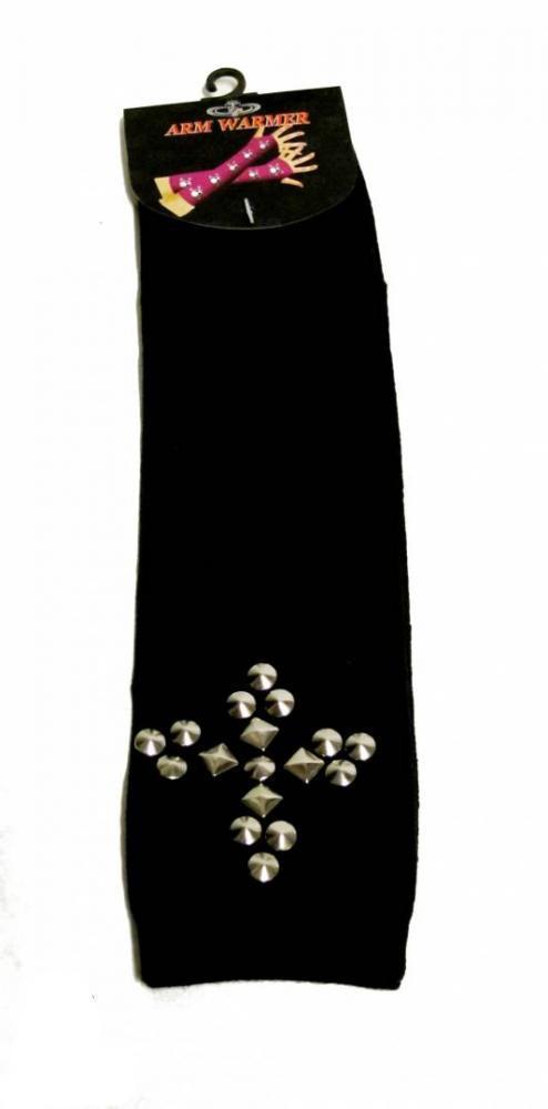 Black arm warmers with studs