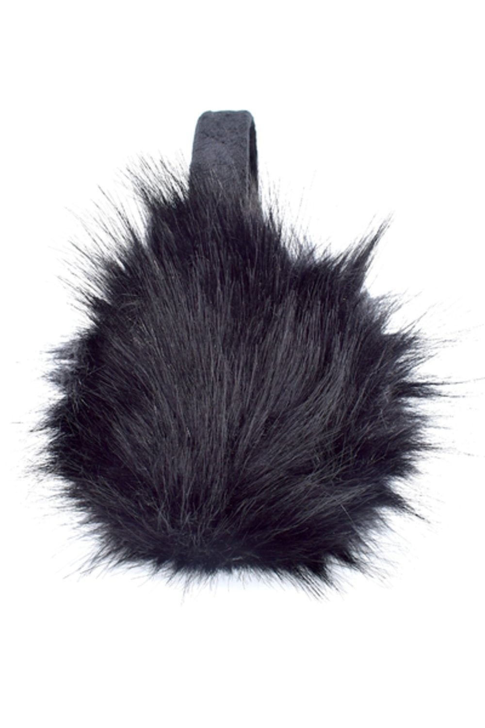 Svarta fluffiga öronmuffar –  produktbild – Hiprock