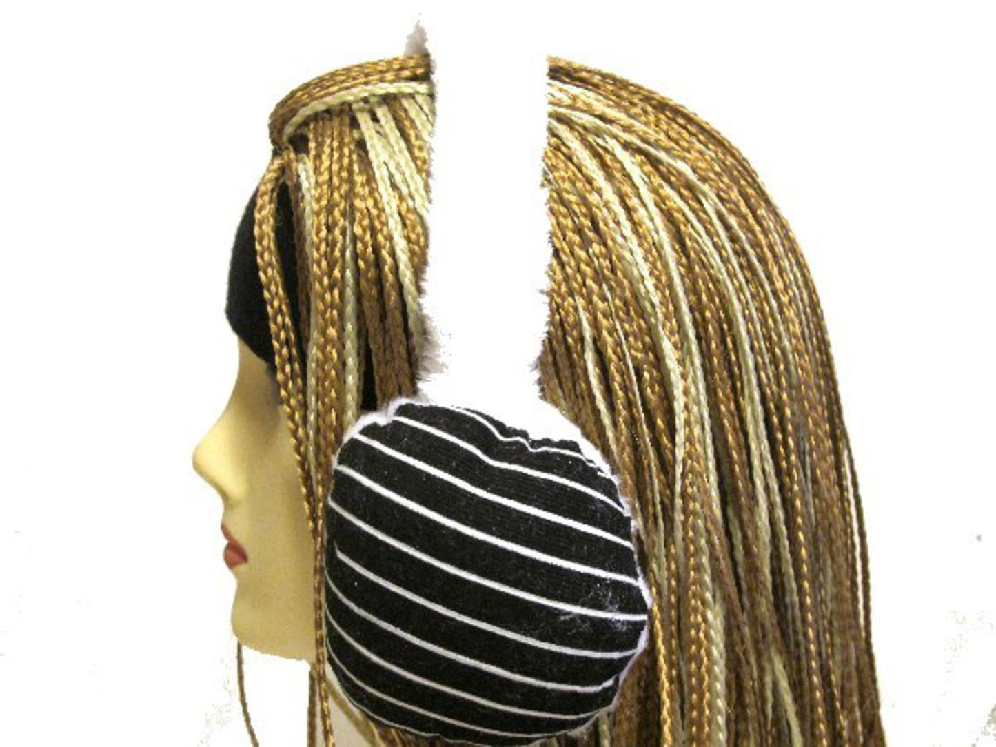 Black and white ear muffs