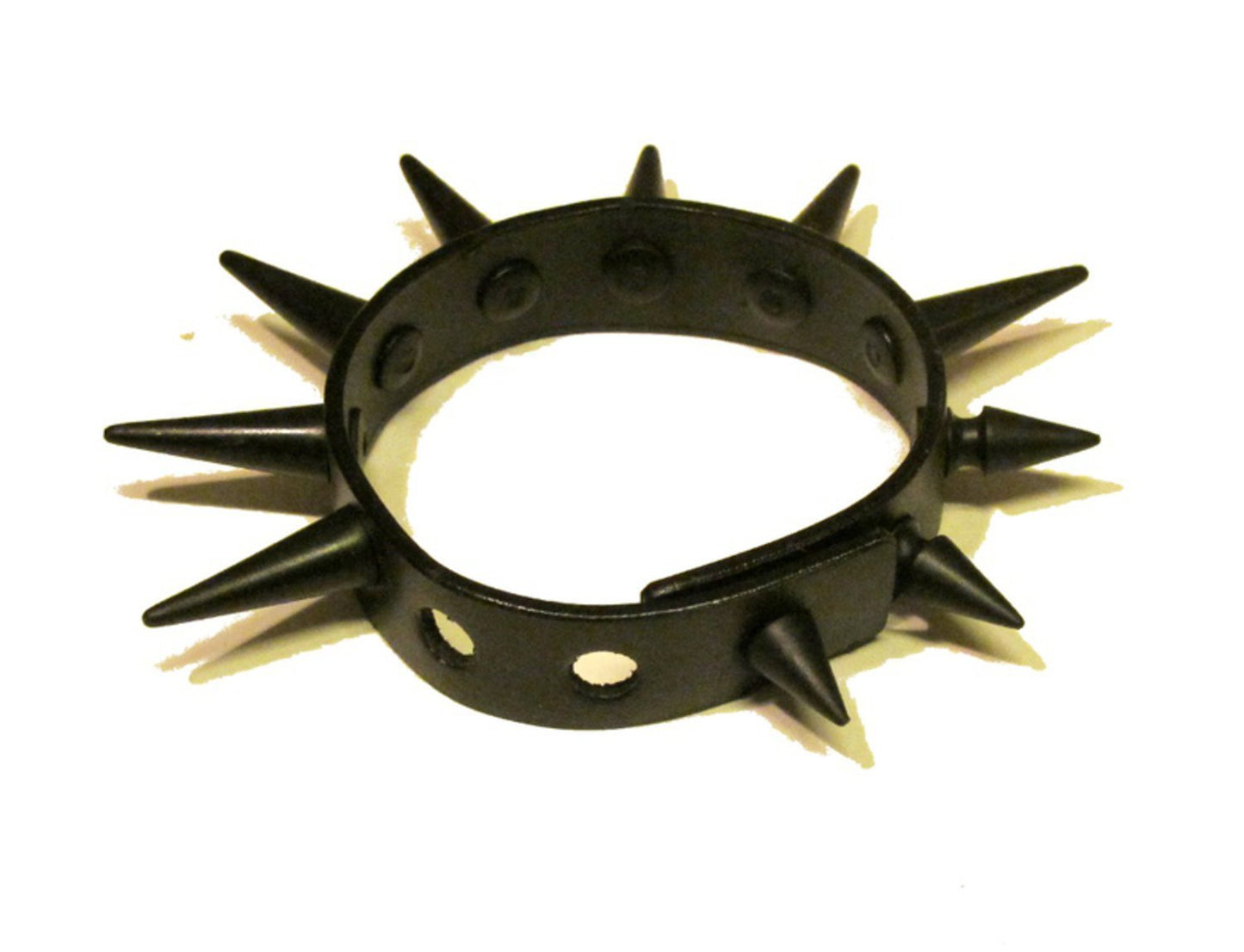 Black bracelet with black rubber rivets