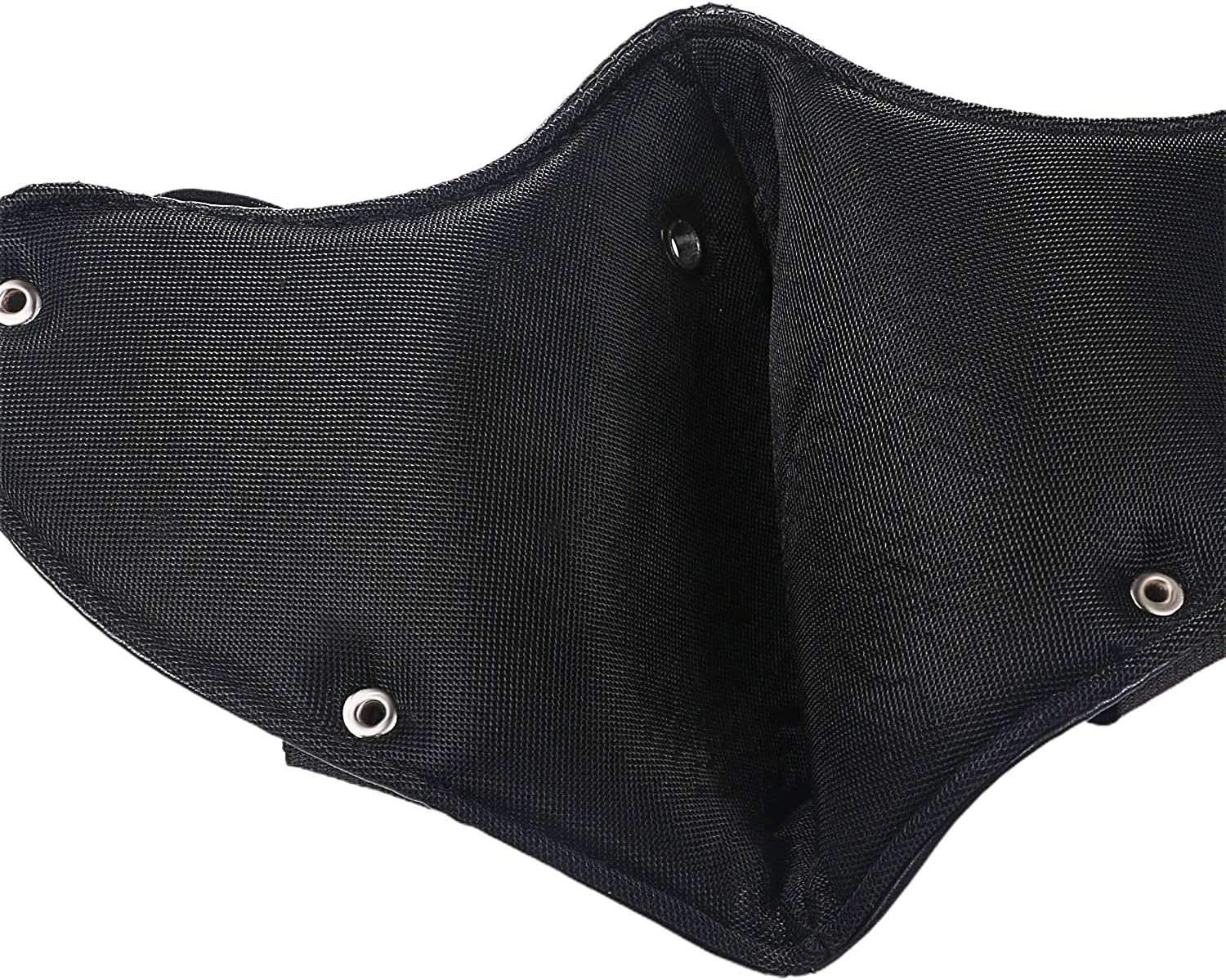 Svart halvmask läder mun med tänder –  produktbild – Hiprock