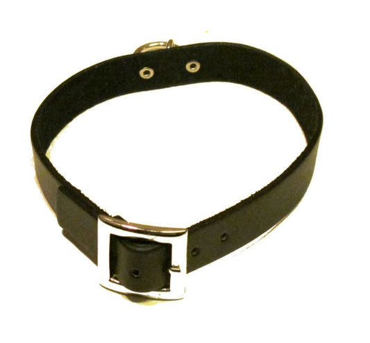 Svart choker med metallring –  produktbild – Hiprock