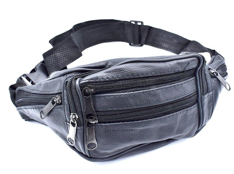 Svart magväska med många fack –  produktbild – Hiprock