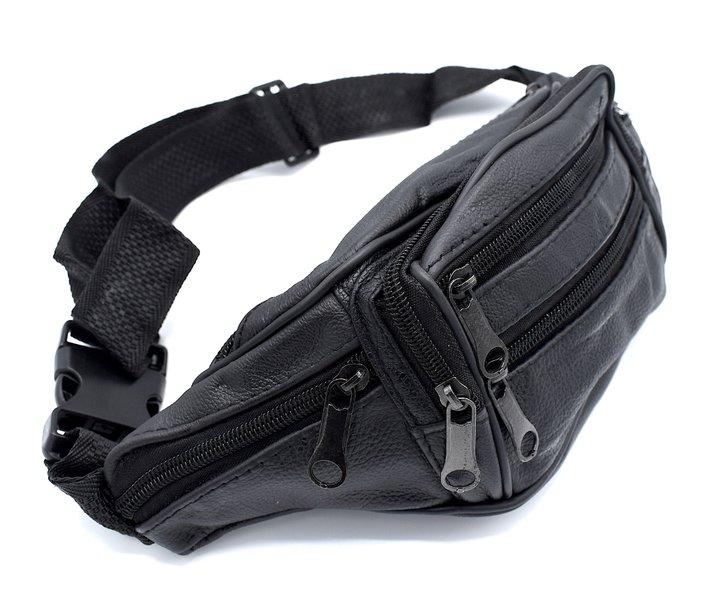 Svart magväska med många fack –  produktbild – Hiprock