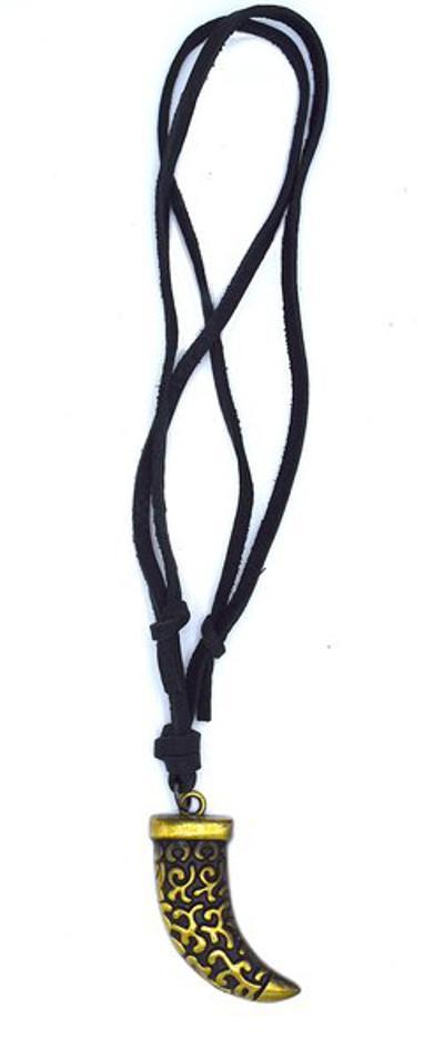Lucky amulet leather necklace