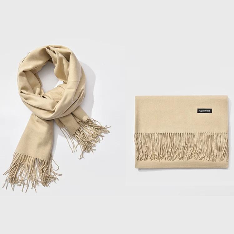 Viscose beige sjal Khaki –  produktbild – Hiprock