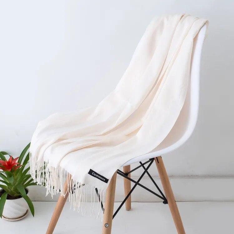 Vit Viscose sjal –  produktbild – Hiprock