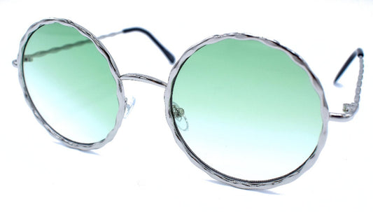 Wavy Round Sunglasses Green