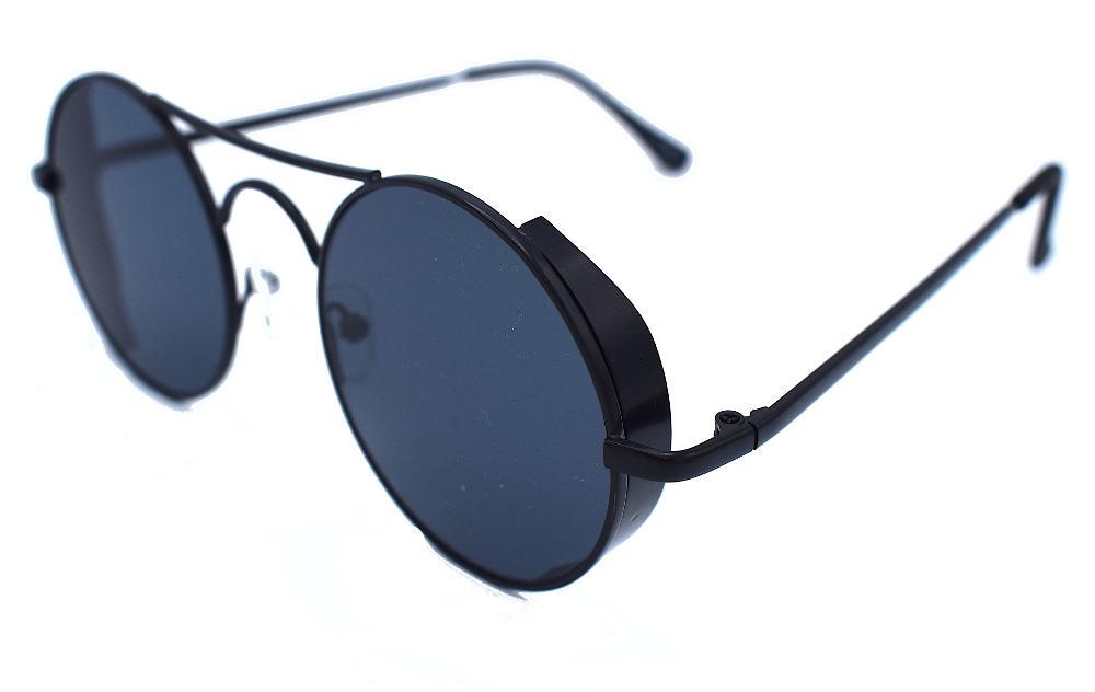 X-rage pyöreät aurinkolasit Mustat