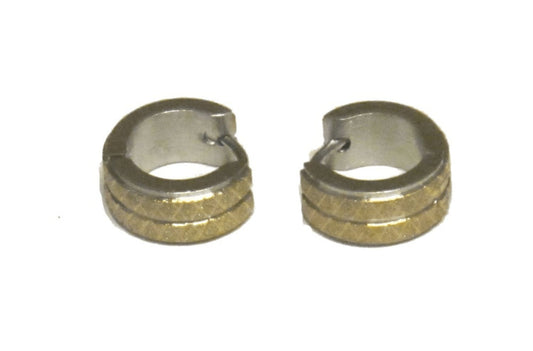 Earrings - Steel rings with glittering coating