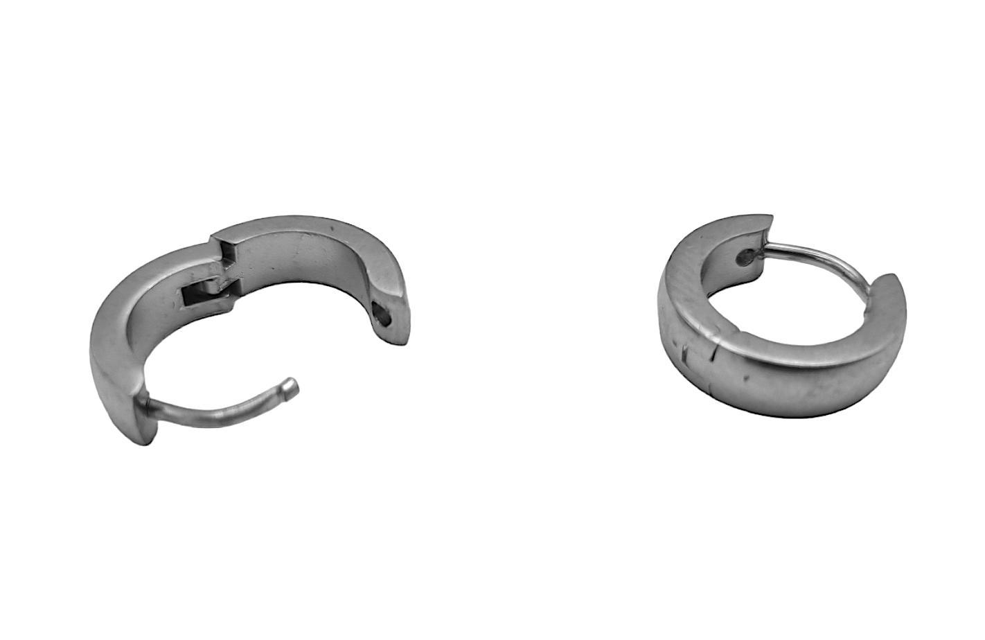 Earrings - Silver colored steel rings