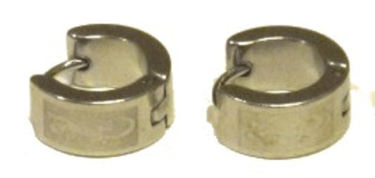 Earrings - Steel ring with crocodile monster