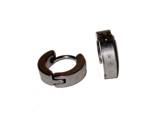Earrings - steel ring with stars
